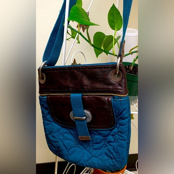 Fossil turquoise Crossbody purse bag - Picture 2 of 13